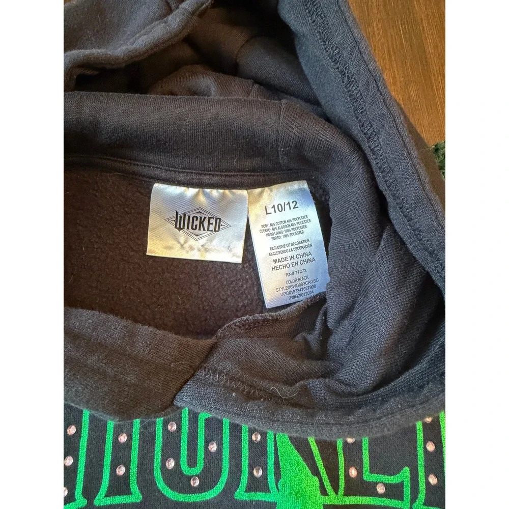 Wicked The Musical Girls Hoodie and Joggers Set Black Green Pink Size L 10/12